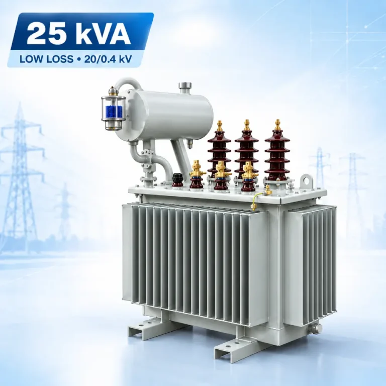 تصویر ترانسفورماتور 25kVA کم‌تلفات ردیف 20kV