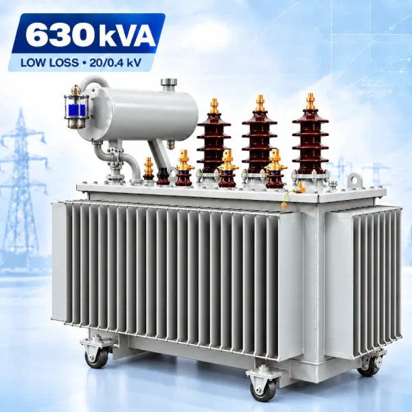 تصویر ترانسفورماتور 630kVA کم‌تلفات ردیف 20kV